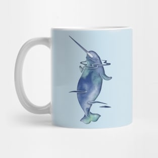 Blue Sea Narwhal Mug